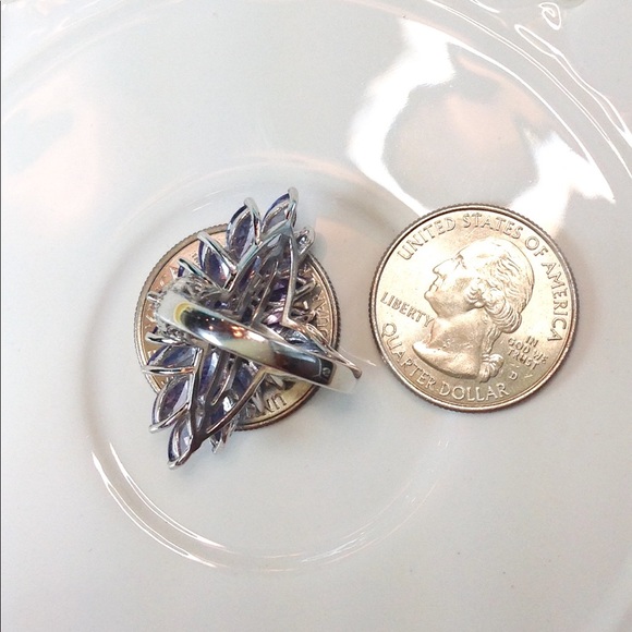 Genuine Tanzanite & Zircon Ring 7.29 Cts - Picture 7 of 7